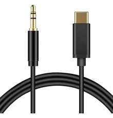 Адаптер XoKo 3.5 мм - USB Type-C (M/M), 1 м, Black (AUX-002-BK)