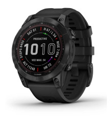 Смарт-годинник Garmin Fenix 7 Sapphire Solar Black DLC Titanium with Black Band (010-02540-47)