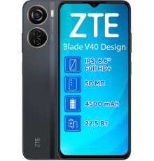 Смартфон ZTE V40 Design 4/128GB Dual Sim Black