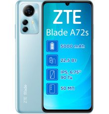 Смартфон ZTE Blade A72s 4/128GB Dual Sim Blue