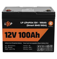Аккумуляторная батарея LogicPower 12V 100 AH (1280Wh) для ИБП (Smart BMS 100А) LiFePO4