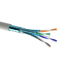 Кабель вита пара OK-Net КПпВонг-HFЭ-ВПЭ (500) FTP, CAT6a, 4х2х0.55, LSOH, бухта 305м (7935177)