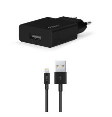 Сетевое зарядное устройство Ttec SmartCharger USB 2.1А Black (2SCS20LS) + кабель Lightning