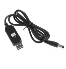 Кабель XoKo USB - DC (M/M), 5В - 12В, чорний (XK-DC512)