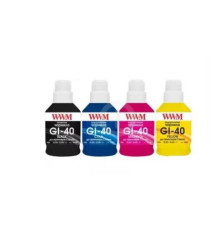 Комплект чернил WWM для Canon G5040/G6040 Пигментные/Водорастворимые 4х190г BP/C/M/Y (G40SET4)