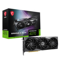 Видеокарта GF RTX 4070 12GB GDDR6X Gaming X Slim MSI (GeForce RTX 4070 GAMING X SLIM 12G)