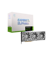 Видеокарта GF RTX 4070 12GB GDDR6X Gaming X Slim White MSI (GeForce RTX 4070 GAMING X SLIM WHITE 12G)