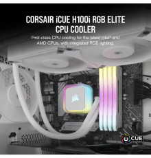 Система водяного охлаждения Corsair iCUE H100i RGB Elite Liquid CPU Cooler White (CW-9060078-WW)
