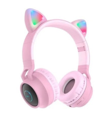 Bluetooth-гарнітура Hoco W27 Cat Ear Pink (W27P)