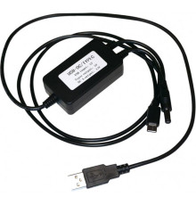 Адаптер XoKo USB - USB Type-C + DC (M/M), 9/12В, 0.7 м, Black (XK-DC-DC-C-12)