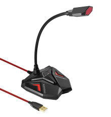 Мікрофон Promate Streamer Maroon
