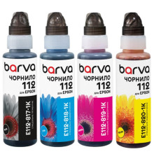 Комплект чорнил Barva Epson 112, флакон OneKey (1K), BK/C/M/Y (E112-1K-MP) 4х100 мл