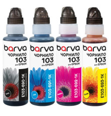 Комплект чорнил Barva Epson 103, флакон OneKey (1K), BK/C/M/Y (E103-1K-MP) 4х100 мл