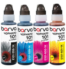 Комплект чорнил Barva Epson 101, флакон OneKey (1K), BK/C/M/Y (E101-1K-MP) 4х100 мл