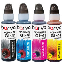 Комплект чернил Barva Canon GI-41, флакон OneKey (1K), BK/C/M/Y (CGI41-1K-MP) 4х100 мл