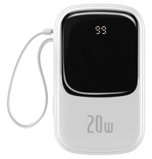 Універсальна мобільна батарея Baseus Qpow Digital Display Quick Charging Power Bank 20W 20000mAh White (PPQD-H02) (1283126558955)