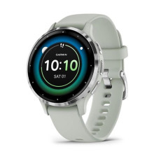 Смарт-годинник Garmin Venu 3s Silver Stainless Steel Bezel with Sage Gray Case and Silicone Band (010-02785-51)