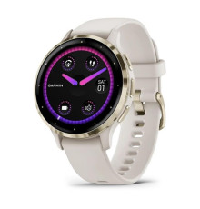 Смарт-годинник Garmin Venu 3s Soft Gold Stainless Steel Bezel with Ivory Case and Silicone Band (010-02785-54)
