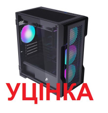 Корпус 1stPlayer T3-4F1-BK Black без БЖ