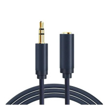 Кабель Cabletime Audio 3.5 мм - 3.5 мм (M/F), 1.5 м, Black, 3 pin (CF16J)