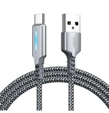 Кабель Remax RC-123a Gonyu USB - USB Type-C (M/M), 2.4 A, 1 м, Silver (6972174151915)
