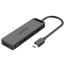 Концентратор Vention 4-Port з micro USB живленням 0.15M Black (TGKBB)