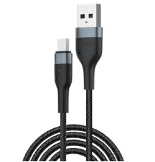 Кабель Foneng X51 Spiral Braided Cable USB - micro USB (M/M), 3 A, 1 м, Black (X51-CA-MU)