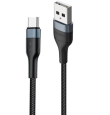 Кабель Foneng X51 Spiral Braided Cable USB - USB Type-C (M/M), 3 A, 1 м, Black (X51-CA-TC)