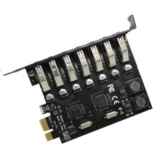 Контролер Voltronic (YT=C-PCI-Е-7*USB3.0/23146) PCI-Е-USB 3.0, 7 портів, 5Gbps, BOX