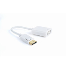 Адаптер Cablexpert DisplayPort - DVI (M/F), 0.1 м, белый (A-DPM-DVIF-002-W) пакет