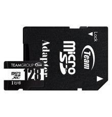 Карта памяти MicroSDHC 128GB UHS-I Class 10 Team Black + SD-adapter (TUSDX128GCL10U03)