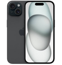 Смартфон Apple iPhone 15 256GB A3090 Black (MTP63RX/A)