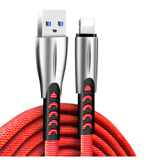 Кабель ColorWay USB - Lightning (M/M), 2.4 А, 1 м, Red (CW-CBUL010-RD)
