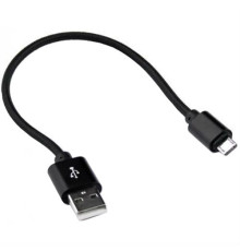 Кабель Dengos USB - micro USB (M/M), 0.25 м, Black (NTK-M-SHRT-BLACK)