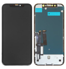 Дисплей iPhone XR у зборі з сенсором та рамкою black (оригінал завод) (I23038)