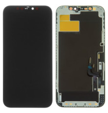 Дисплей iPhone 12/iPhone 12 Pro у зборі з сенсором та рамкою black (оригінал завод) (I25563)