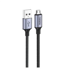 Кабель Foneng X95 Metal Head Braided Cable USB - micro USB 3A 1.2м Black (X95-CA-MU)