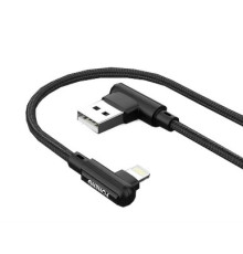 Кабель Foneng X70 90-degree Angle Gaming Cable (3A) USB - Lightning (M/M), 1 м, Black (X70-CA-DAG-IP)