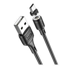 Кабель Hoco X52 USB - micro USB, 1 м, магнітний, Black (X52MB)