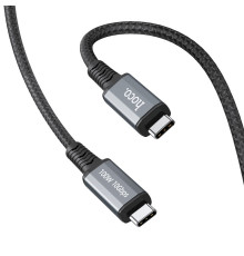 Кабель Hoco US01 USB Type-C - USB Type-C (10Gbps), 100W, 1.2 м, Black (US0112B)
