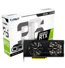 Відеокарта GF RTX 3060 12GB GDDR6 Dual OC Palit (NE63060T19K9-190AD) (LHR)
