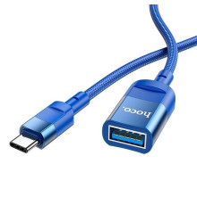 Кабель Hoco U107 USB Type-C - USB V 3.0 (M/F), 1.2 м, синій (U107CU3BL)