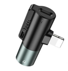 Адаптер Hoco LS32 Lightning - Lightning + 3.5 мм (M/F+F), сірий (LS32G)
