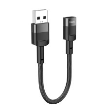 Кабель Hoco U107 USB - USB Type-C V 2.0 (M/F), 0.1 м, чорний (U107U2CB)