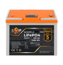 Акумуляторна батарея LogicPower 12V 100 AH (1280Wh) LCD (BMS 80A/40А) LiFePO4