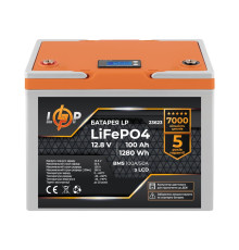Акумуляторна батарея LogicPower 12V 100 AH (1280Wh) LCD для ДБЖ (BMS 100A/50А) LiFePO4