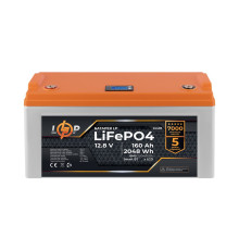 Акумуляторна батарея LogicPower 12V 160 AH (2048Wh) LCD Smart BT (BMS 200A/100A) LiFePO4