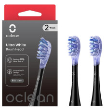 Насадка для зубної електрощітки Oclean UW02 B02 Ultra White Brush Head Black (2 шт) (6970810553550)