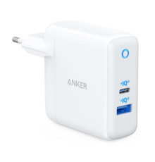 Мережевий зарядний пристрій Anker PowerPort+ Atom III White, 45W USB Type-C + 15 W USB (A2322G21)