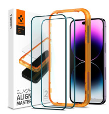 Защитное стекло Spigen Glas.tR AlignMaster FC для Apple iPhone 14 Pro Max, Black, 2шт (AGL05204)